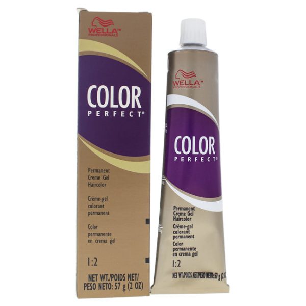 Wella Color Perfect Permanent Creme Gel Hair Color - 4RV Medium Red Violet Brown by Wella for Unisex - 2 oz Hair Color Online