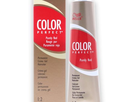 Wella Color Perfect Permanent Creme Gel Haircolor - 6RR Level 6 Pure Red by Wella for Unisex - 2 oz Hair Color Online now