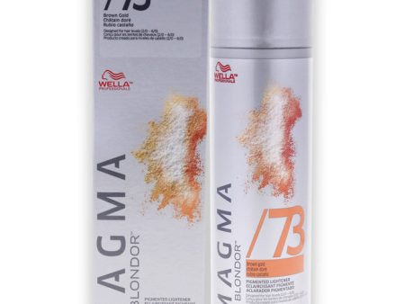 Wella Magma by Blondor Pigmented Lightener - 73 Brown Gold by Wella for Unisex - 4.2 oz Lightener Online Hot Sale