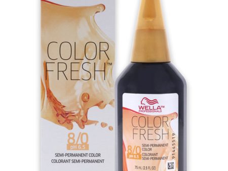 Wella Color Fresh Semi-Permanent Color - 8 0 Light Blonde-Natural by Wella for Unisex - 2.5 oz Hair Color Online Sale