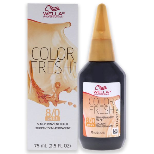 Wella Color Fresh Semi-Permanent Color - 8 0 Light Blonde-Natural by Wella for Unisex - 2.5 oz Hair Color Online Sale