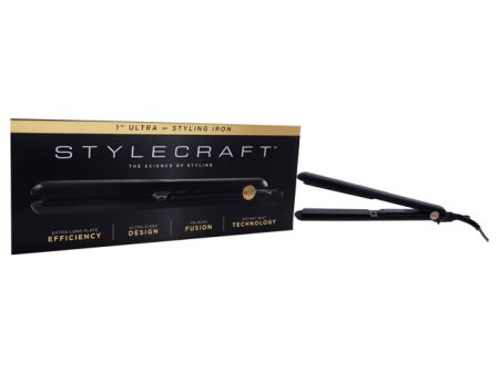 StyleCraft Ultra Styling Iron - SCUS1 Black by StyleCraft for Unisex - 1 Inch Flat Iron Online Sale