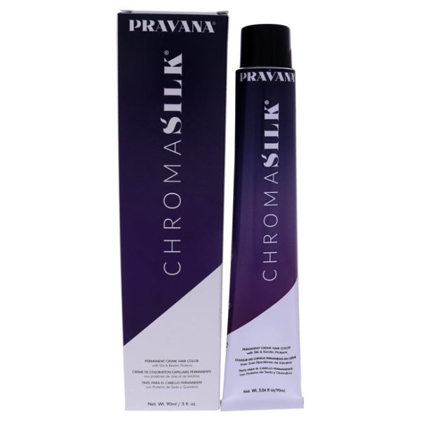 Pravana ChromaSilk Creme Hair Color - 4.37 Golden Violet Brown by Pravana for Unisex - 3 oz Hair Color For Sale