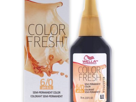 Wella Color Fresh Semi-Permanent Color - 6 0 Dark Blonde-Natural by Wella for Unisex - 2.5 oz Hair Color on Sale