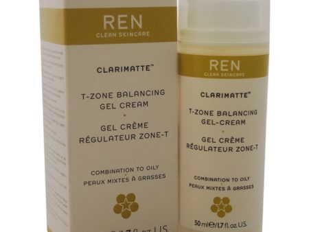 REN Clarimatte T-Zone Balancing Gel Cream - Combination To Oily Skin by REN for Unisex - 1.7 oz Gel & Cream Cheap