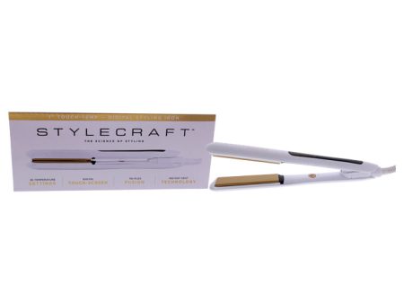 StyleCraft Touch-Temp Digital Styling Iron - SCTT1W White by StyleCraft for Unisex - 1 Inch Flat Iron Online