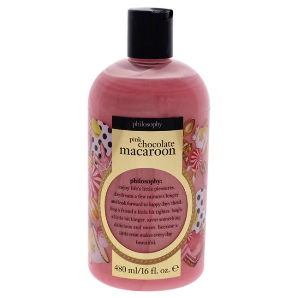 Philosophy Pink Chocolate Macaroon by Philosophy for Unisex - 16 oz Shampoo, Shower Gel & Bubble Bath Fashion