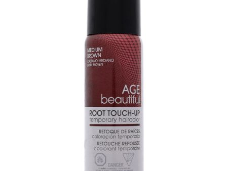 AGEbeautiful Root Touch Up Temporary Haircolor Spray - Medium Brown by AGEbeautiful for Unisex - 2 oz Hair Color For Sale