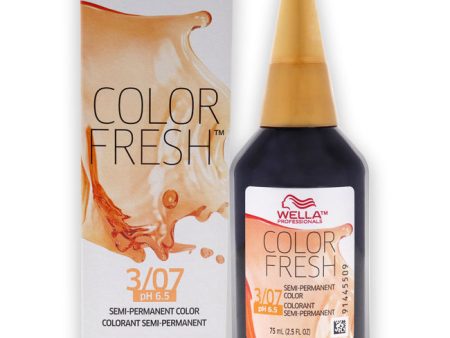 Wella Color Fresh Semi-Permanent Color - 3 07 Dark Brown-Natural Brown by Wella for Unisex - 2.5 oz Hair Color Online Hot Sale