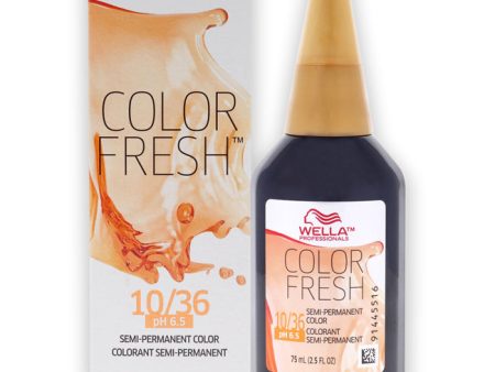 Wella Color Fresh Semi-Permanent Color - 10 36 Lightest Blonde-Gold Violet by Wella for Unisex - 2.5 oz Hair Color Online Sale