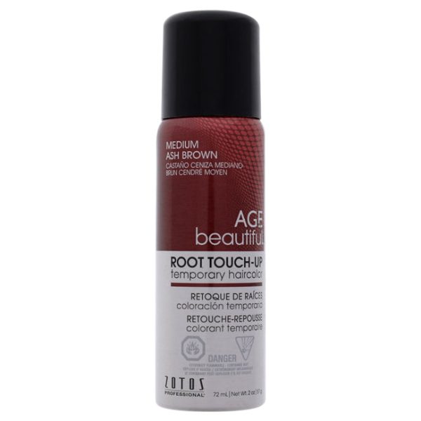 AGEbeautiful Root Touch Up Temporary Haircolor Spray - Medium Aish Brown by AGEbeautiful for Unisex - 2 oz Hair Color Hot on Sale