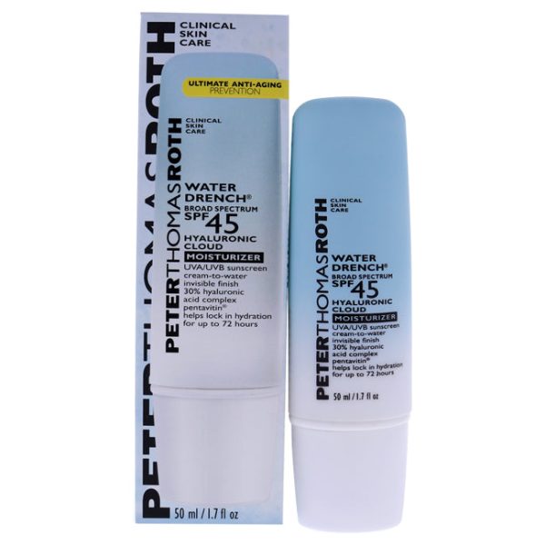 Peter Thomas Roth Water Drench Cloud Cream Moisturizer SPF 45 by Peter Thomas Roth for Unisex - 1.7 oz Cream Sale