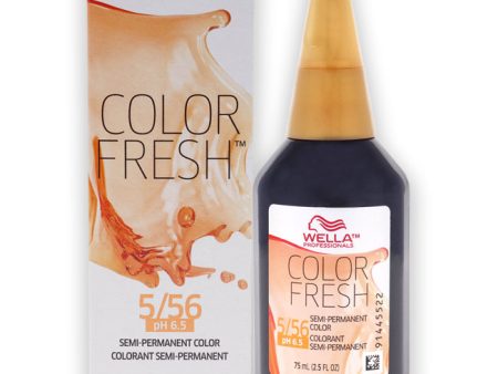 Wella Color Fresh Semi-Permanent Color - 5 56 Light Brown-Red-Violet Violet by Wella for Unisex - 2.5 oz Hair Color on Sale