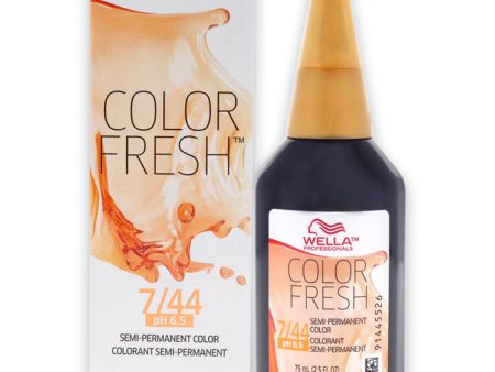 Wella Color Fresh Semi-Permanent Color - 7 44 Medium Blonde-Intense Red by Wella for Unisex - 2.5 oz Hair Color Online