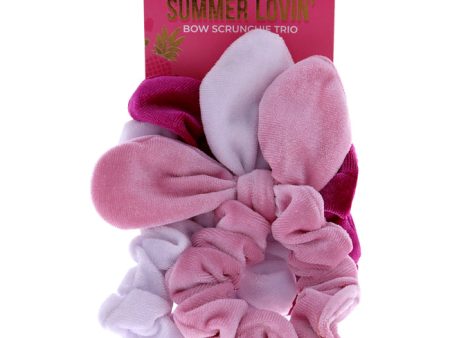 MCoBeauty Summer Lovin Bow Scrunch Trio Style1 by MCoBeauty for Women - 3 Pc Hair Bands (Limited Edition) For Sale