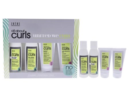 All About Curls Starter Kit by All About Curls for Unisex - 4 Pc 3oz Cleanser, 3oz Conditioner, 1.7oz Gel, 1.7oz Cream Online Sale