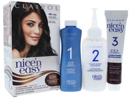 Clairol Nice n Easy Permanent Color - 4G 120A Natural Dark Golden Brown by Clairol for Women - 1 Application Hair Color Hot on Sale