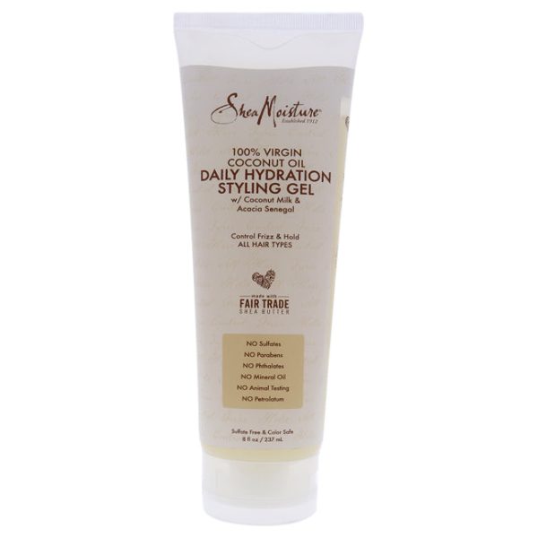 Shea Moisture 100 Percent Virgin Coconut Oil Daily Hydration Styling Gel by Shea Moisture for Unisex - 8 oz Gel For Cheap