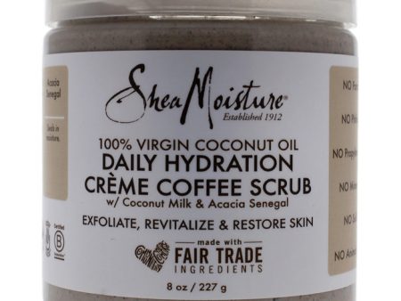 Shea Moisture 100 Percent Virgin Coconut Oil Daily Hydration Creme Coffee Scrub by Shea Moisture for Unisex - 8 oz Scrub Fashion