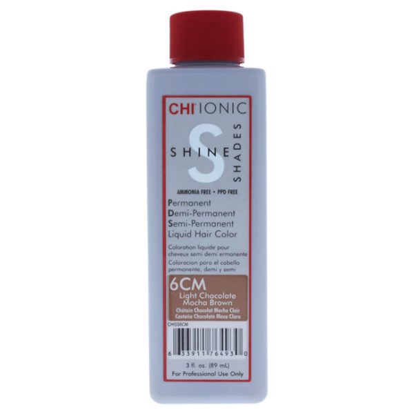 CHI Ionic Shine Shades Liquid Hair Color - 6CM Light Chocolate Mocha Brown by CHI for Unisex - 3 oz Hair Color Online