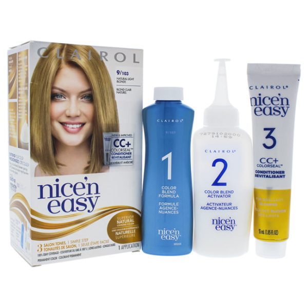 Clairol Nice n Easy Permanent Color - 9 103 Natural Light Blonde by Clairol for Women - 1 Application Hair Color Online now