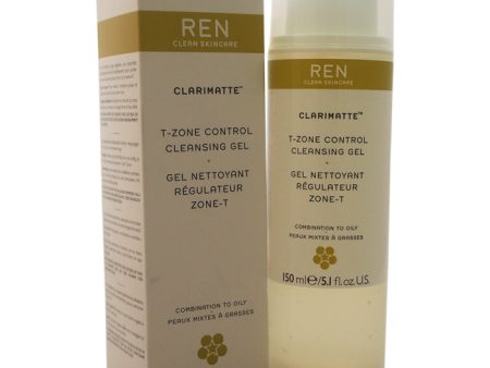 REN Clarimatte T-Zone Control Cleansing Gel - Combination To Oily Skin by REN for Unisex - 5.1 oz Gel Discount