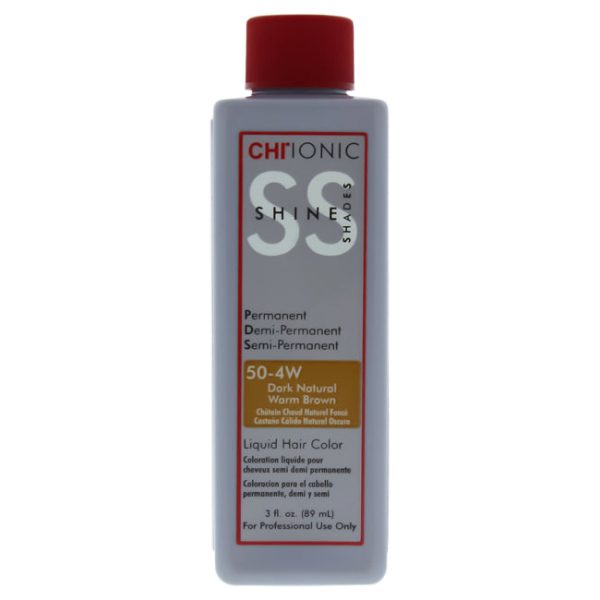 CHI Ionic Shine Shades Liquid Hair Color - 50-4W Dark Natural Warm Brown by CHI for Unisex - 3 oz Hair Color on Sale