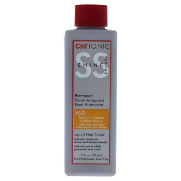 CHI Ionic Shine Shades Liquid Hair Color - 5CG Medium Copper Golden Brown by CHI for Unisex - 3 oz Hair Color For Cheap