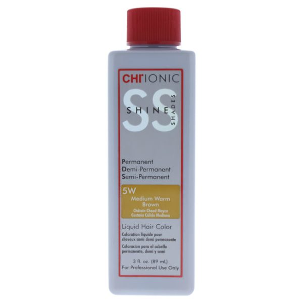 CHI Ionic Shine Shades Liquid Hair Color - 5W Medium Warm Brown by CHI for Unisex - 3 oz Hair Color Online