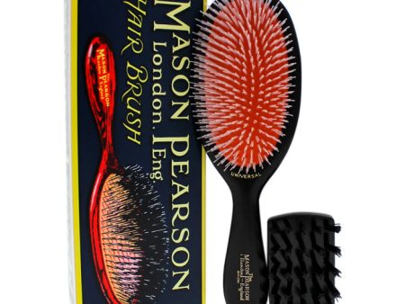 Mason Pearson Universal Nylon Brush - NU2 Dark Ruby by Mason Pearson for Unisex - 2 Pc Hair Brush and Cleaning Brush Online now