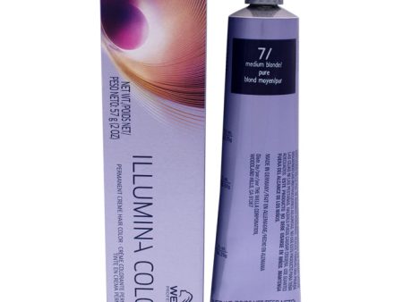 Wella Illumina Color Permanent Creme Hair Color - 7 Medium Blonde Neutral by Wella for Unisex - 2 oz Hair Color For Cheap