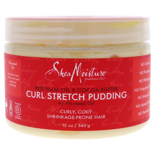 Shea Moisture Red Palm Oil and Cocoa Butter Curl Stretch Pudding by Shea Moisture for Unisex - 12 oz Cream Fashion