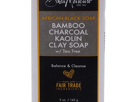 Shea Moisture African Black Soap Bamboo Charcoal Kaolin Clay Soap by Shea Moisture for Unisex - 5 oz Bar Soap Online Hot Sale