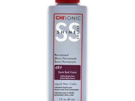 CHI Ionic Shine Shades Liquid Hair Color - 4RV Dark Red Violet by CHI for Unisex - 3 oz Hair Color For Sale